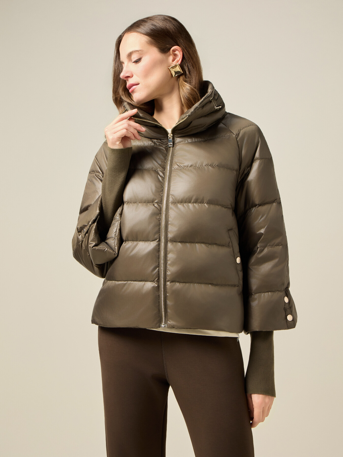 Piumino corto in vera piuma image number 0