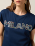 Jersey T-shirt with lettering embroidery image number 2