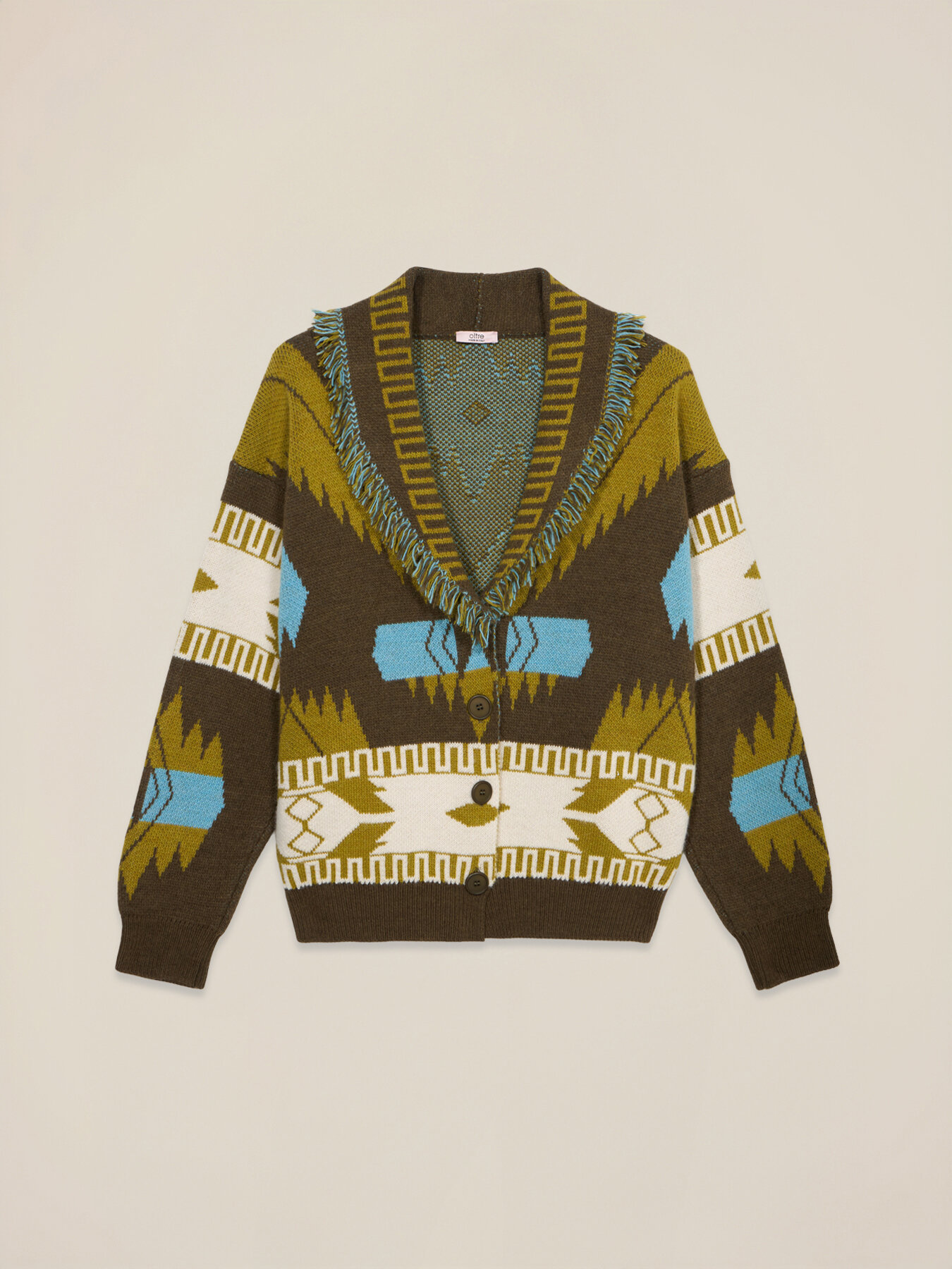 Cardigan a lavorazione ikat image number 4