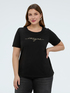 T-Shirt aus Baumwolle mit Crystal-Schriftzug image number 2