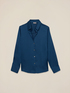 Solid color satin shirt image number 3