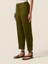 Pantalones chinos de lino con dobladillo image number 3