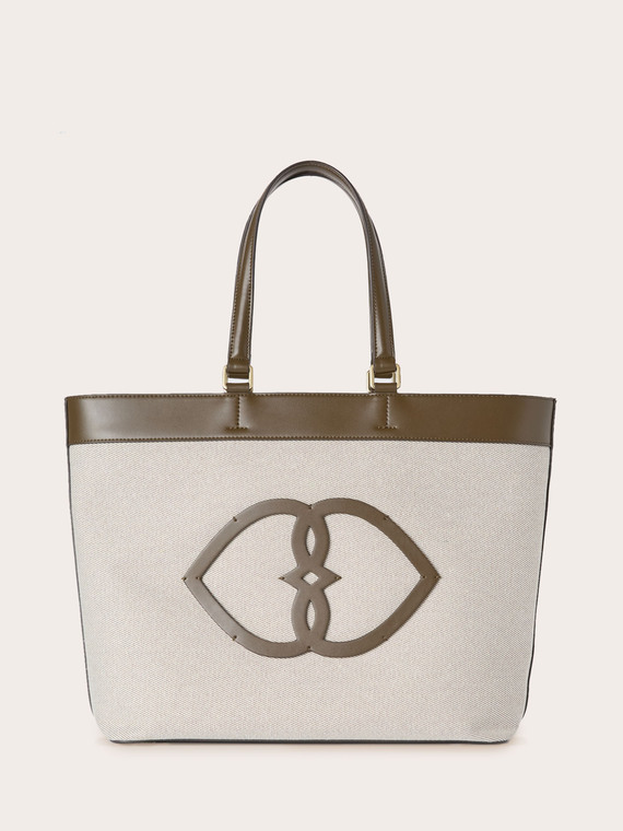 Shopping bag in canvas con manici