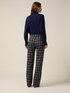 Pantaloni gamba dritta in flanella check image number 1