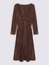 Vestito lungo DREAM in jersey lurex con gonna plisse image number 4