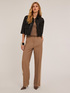 Cropped jacket with collar in coated fabric image number 3