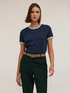 T-shirt with knitted edges image number 2