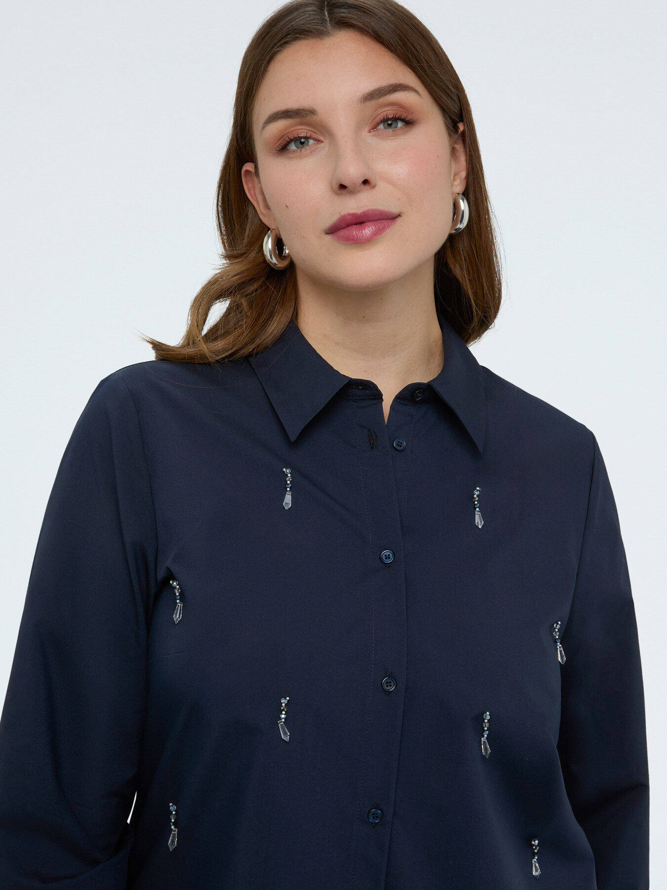 Camicia con applicazioni crystal image number 0