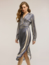 Hemdblusenkleid aus Satin mit Foulard-Muster image number 2