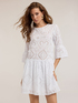 Mini dress with broderie anglaise ruffles image number 2