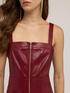 Layered dress in coated fabric image number 3