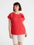 Crepon blouse with flower image number 0
