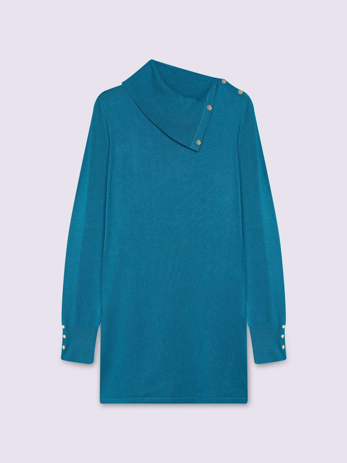 Langes Oberteil mit asymmetrischem Kragen image number 4