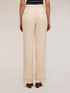 Pantaloni wide con impunture a contrasto image number 1
