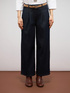 Blugi palazzo din denim cu pliuri frontale image number 3