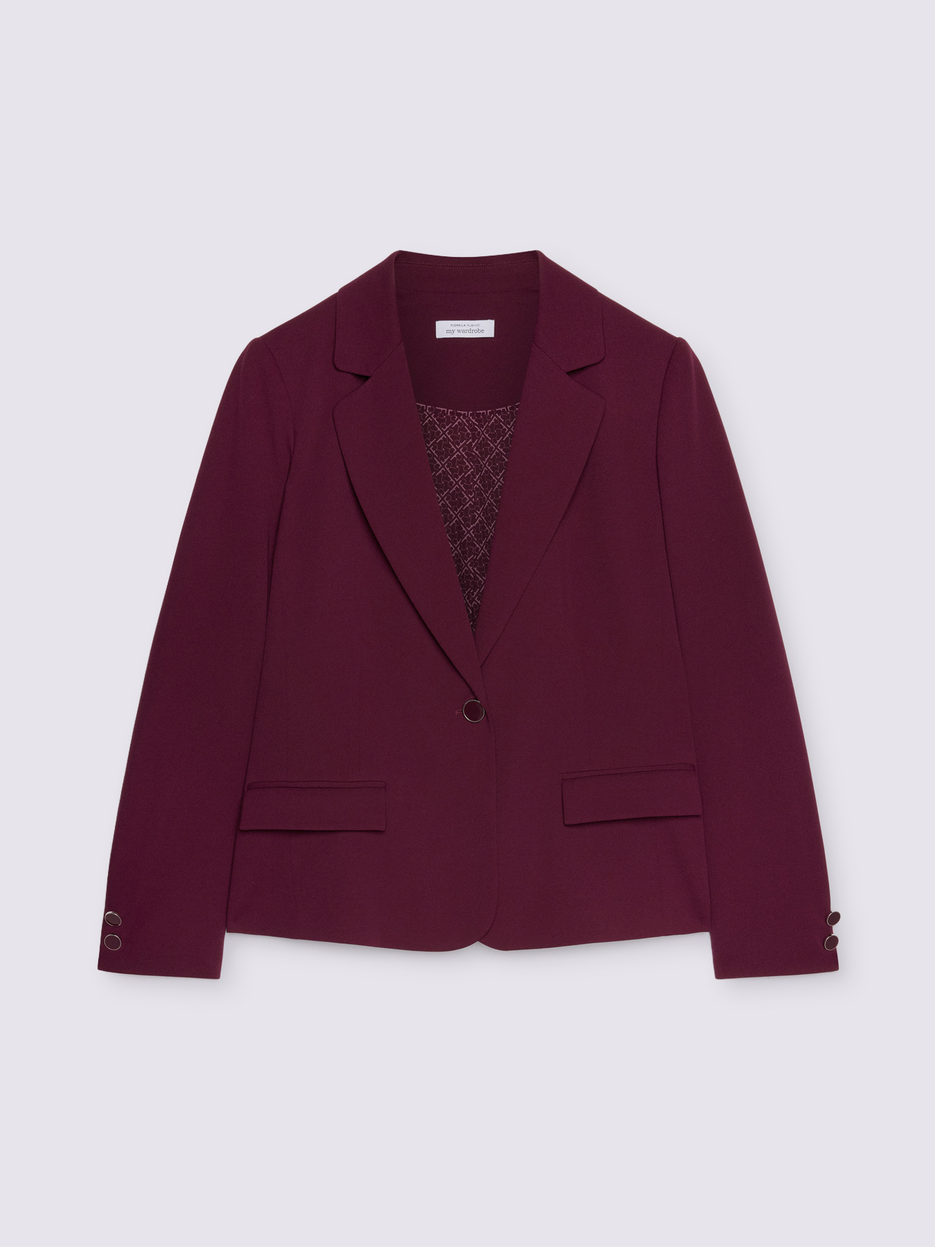 Cropped blazer in stretch fabric image number 4