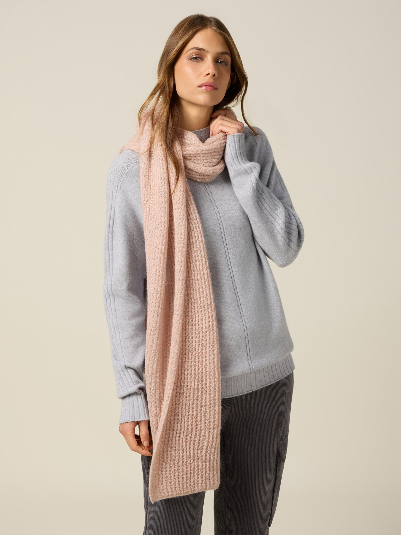 Sciarpa lunga misto mohair image number 0