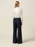 Wide-leg palazzo pants in crepe fabric image number 3
