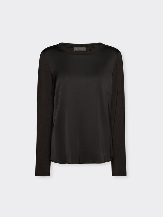 T-shirt in due tessuti