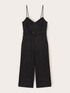 Jumpsuit aus Popeline mit G&uuml;rtel und Palazzo-Bein image number 4