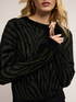 Laminated zebra-striped jersey image number 3