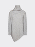 Asymmetrical cable knit wool sweater image number 5