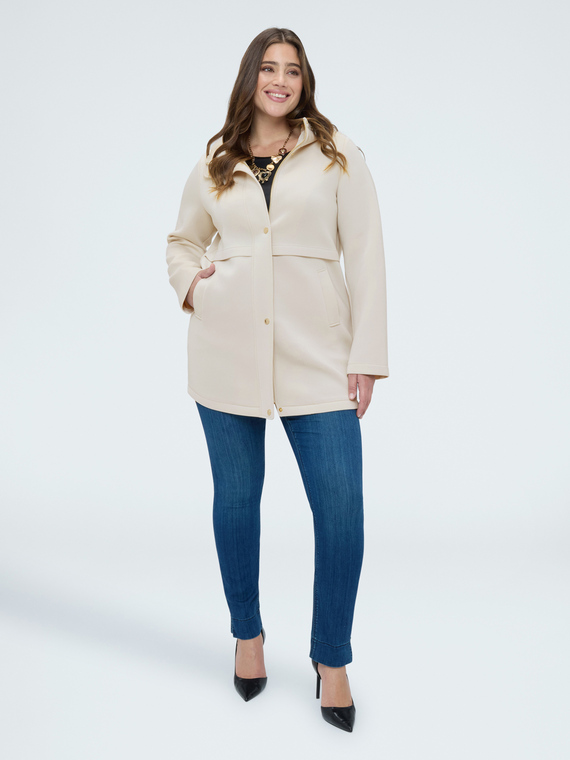 Giacca in scuba con cappuccio