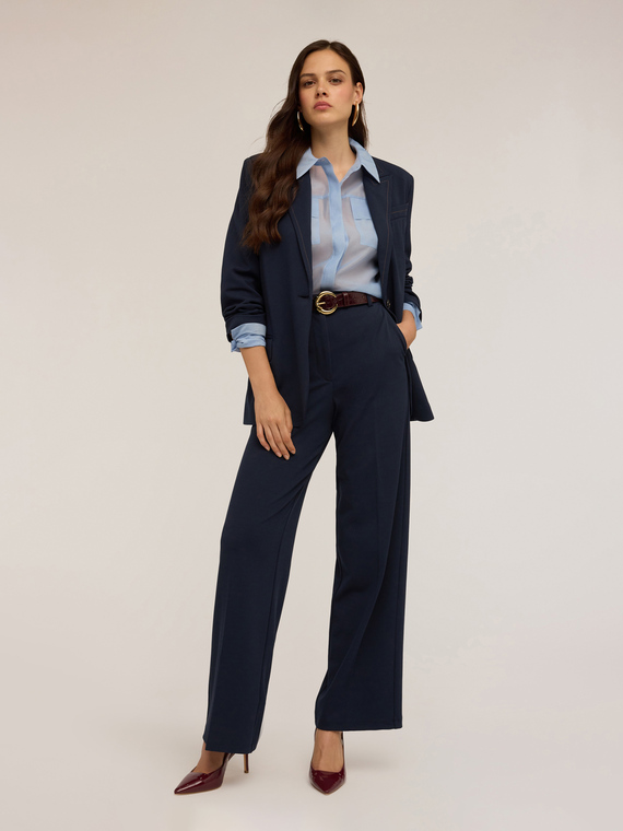 Trousers with stitching