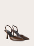Python-effect slingback pumps image number 2