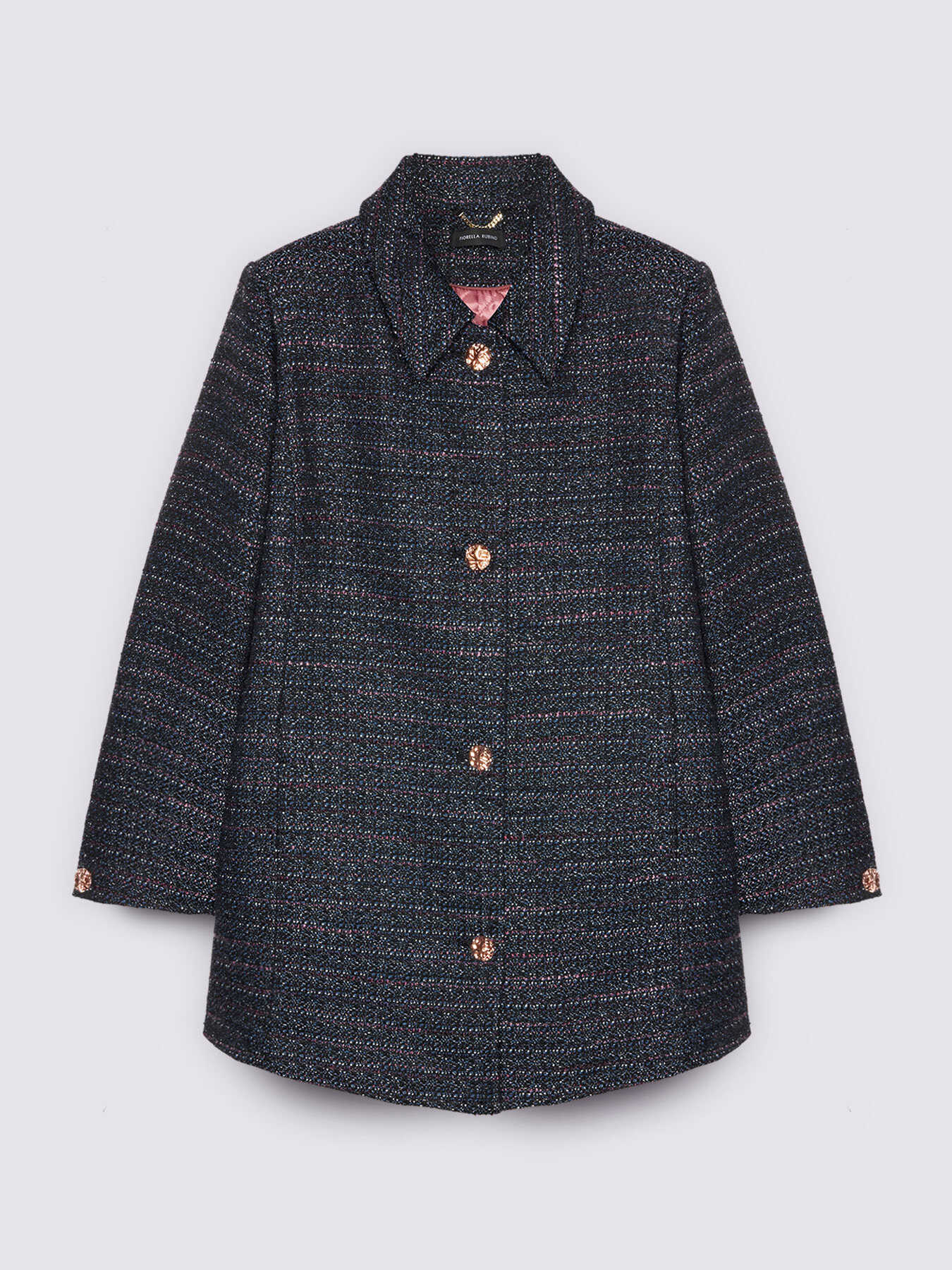 Manteau effet bouclé avec boutons décoratifs image number 5