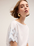 T-shirt with embroidered sleeves image number 3