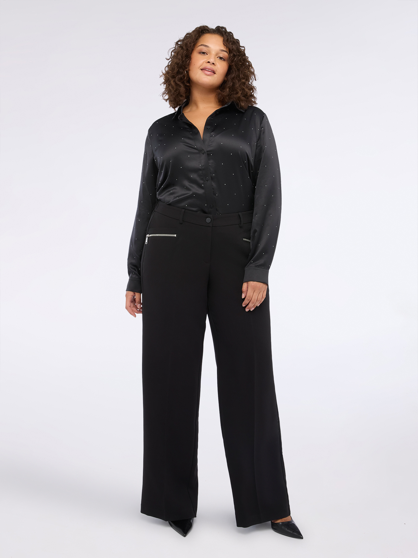 Chemise en satin avec petits clous image number 3