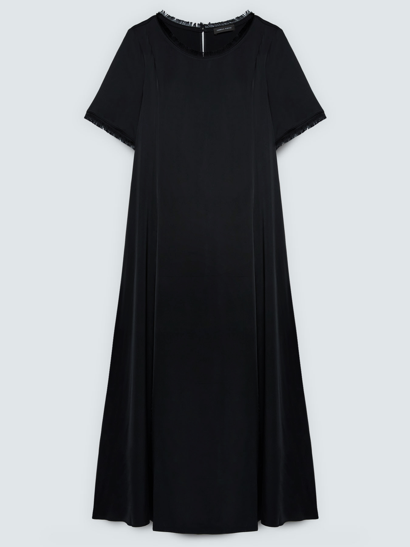 A-Linien-Kleid aus Satin mit Fransen-Details image number 4