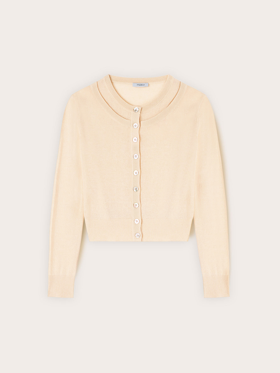 Cardigan din amestec de in