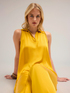 Long dress with satin collar image number 3