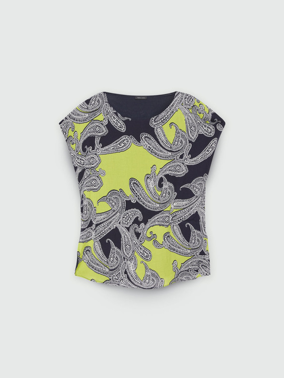 T-Shirt mit Druck in Bandana-Optik