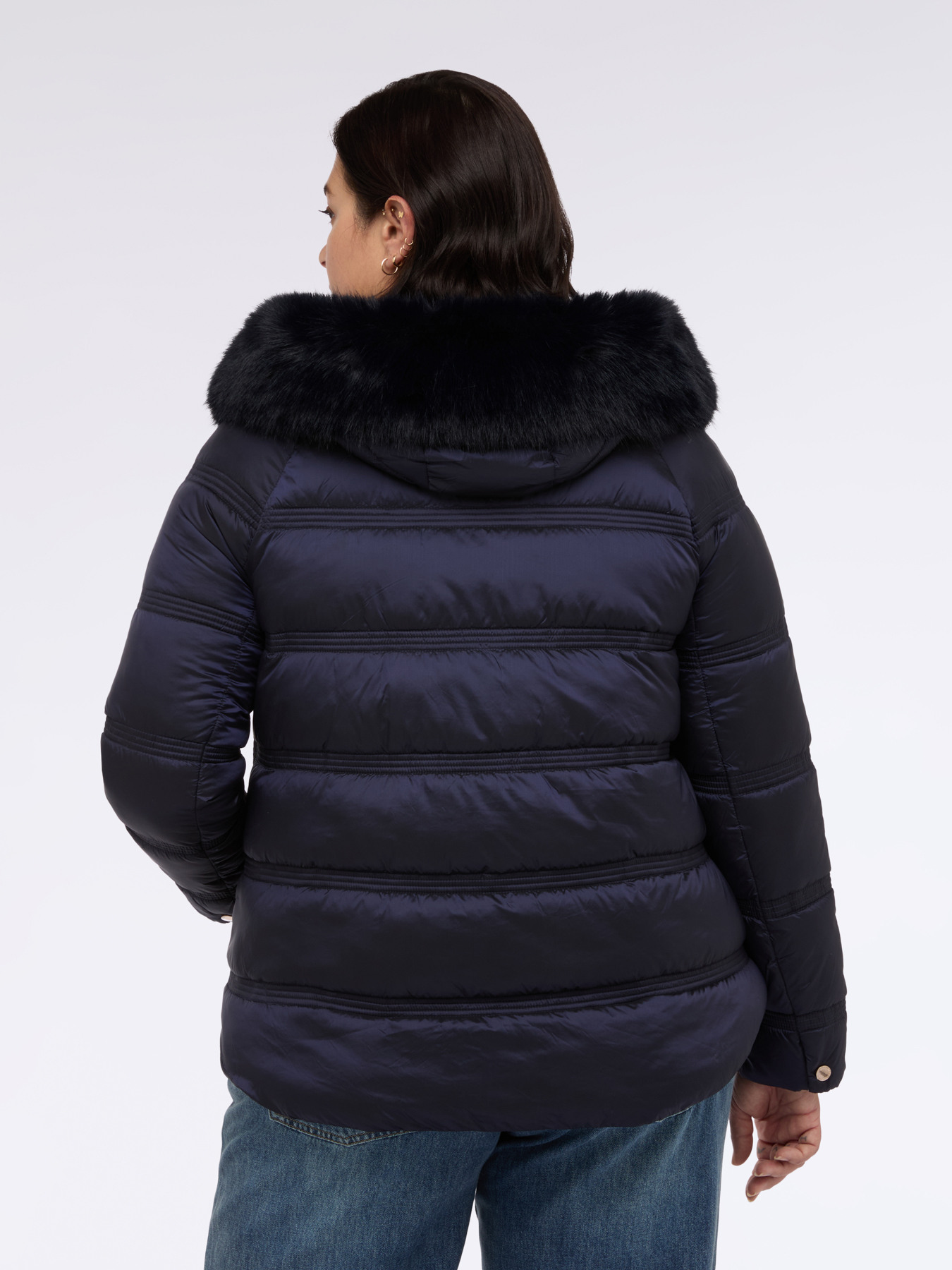 Piumino con cappuccio peluches image number 1