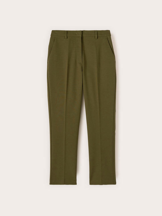 Pantaloni regular din amestec bumbac viscoză