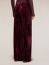 Palazzo pants in velvet with pleated effect image number 1