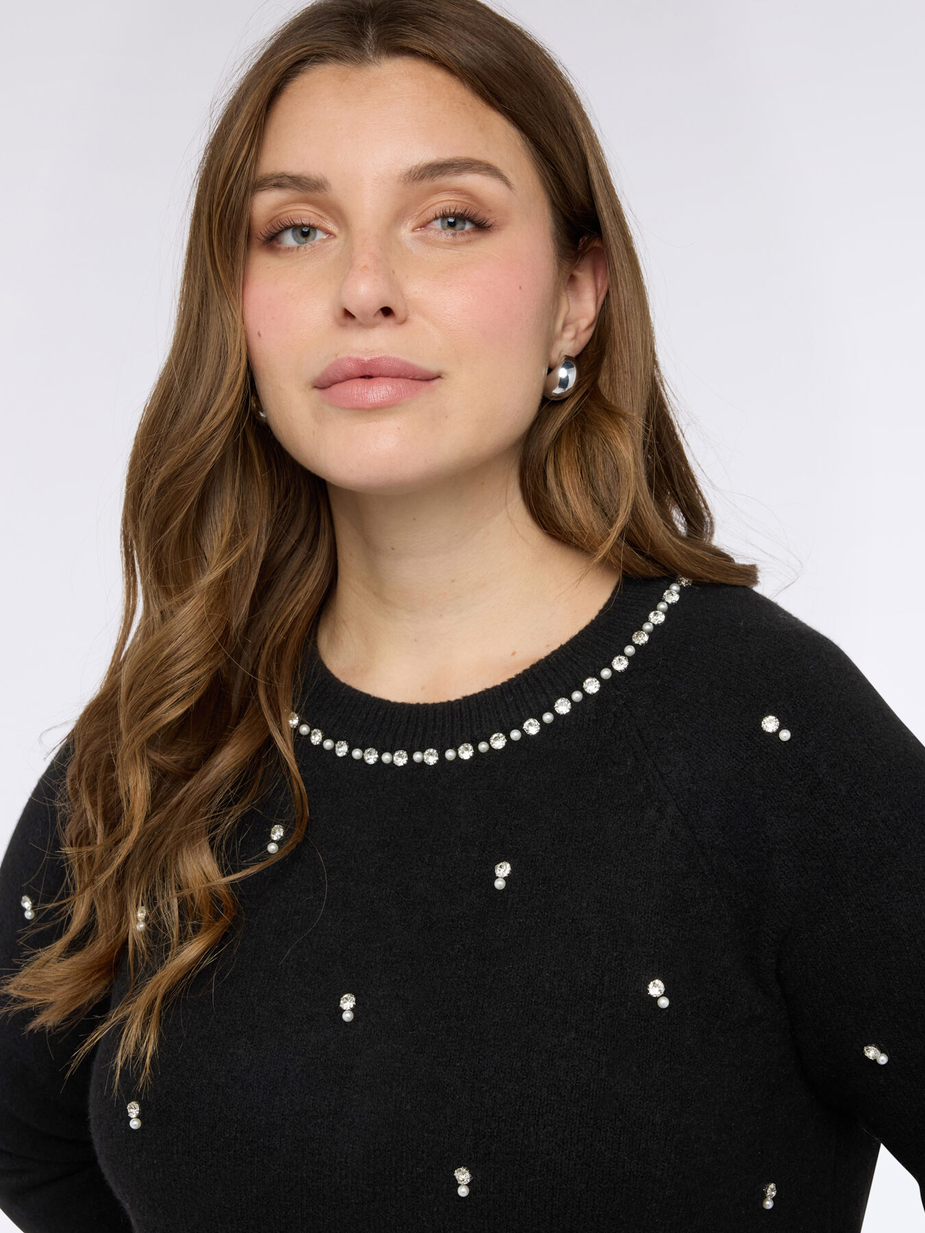 Langer Pullover mit Leuchtapplikationen image number 3