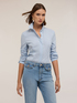 Striped poplin shirt image number 2