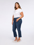 Blue wash kick flare jeans image number 6
