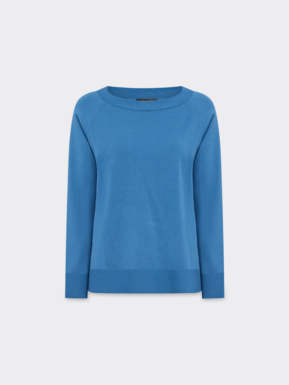 Pullover mit U-Boot-Ausschnitt