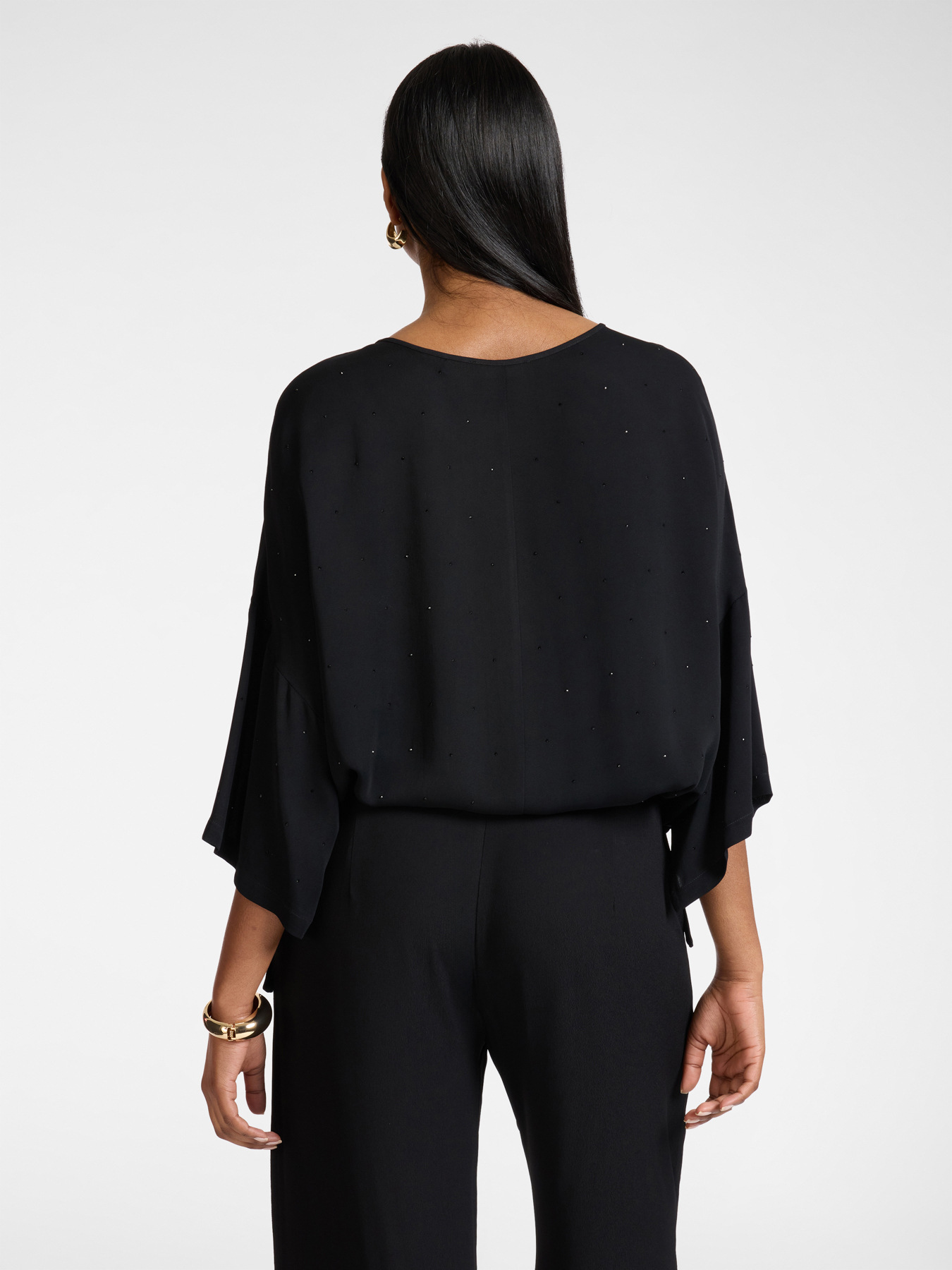 Bluse aus Marocaine mit Applikationen image number 1