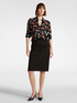 Solid color straight skirt image number 0