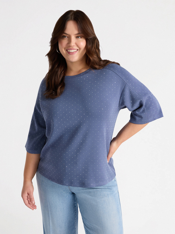 Sweatshirt mit Strass