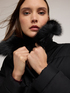 Long down jacket with high collar image number 3