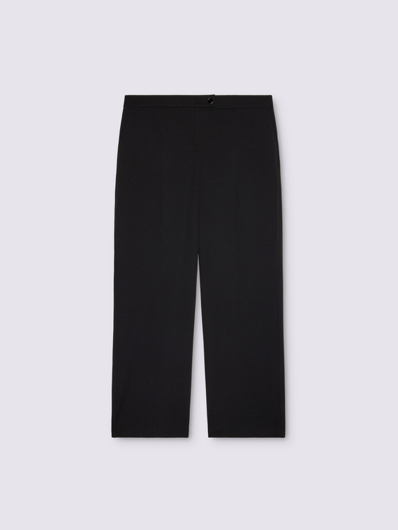Wide leg pants in stretch fabric