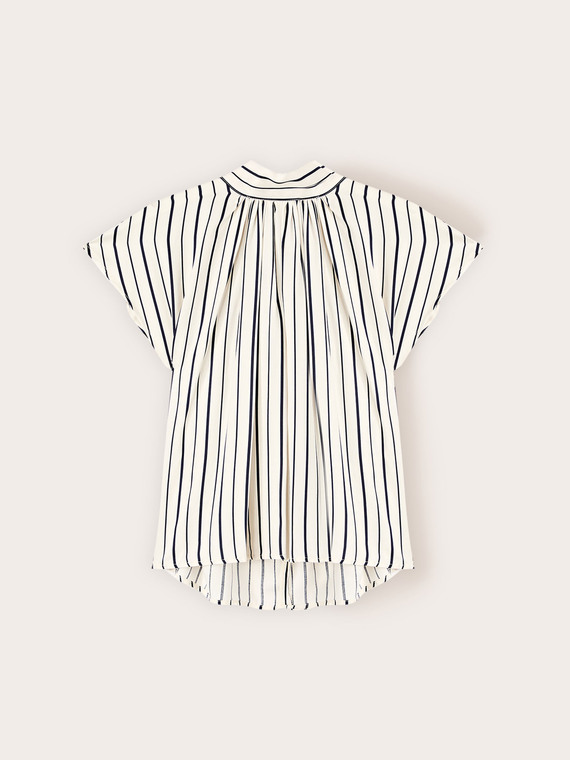 Sweat oversize rayé avec nœud au dos