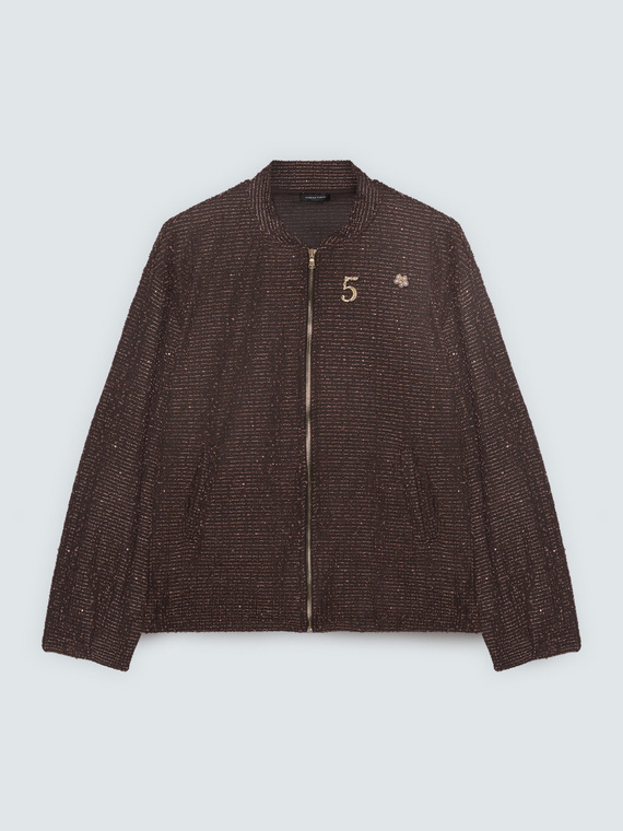 Bomber sweatshirt with pins